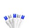 Northlight LED Wide Angle Icicle Christmas Lights - Blue and Pure White - 5.5 ft White Wire - 100ct